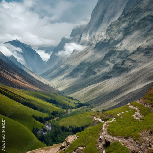 mountain landscape in the alps