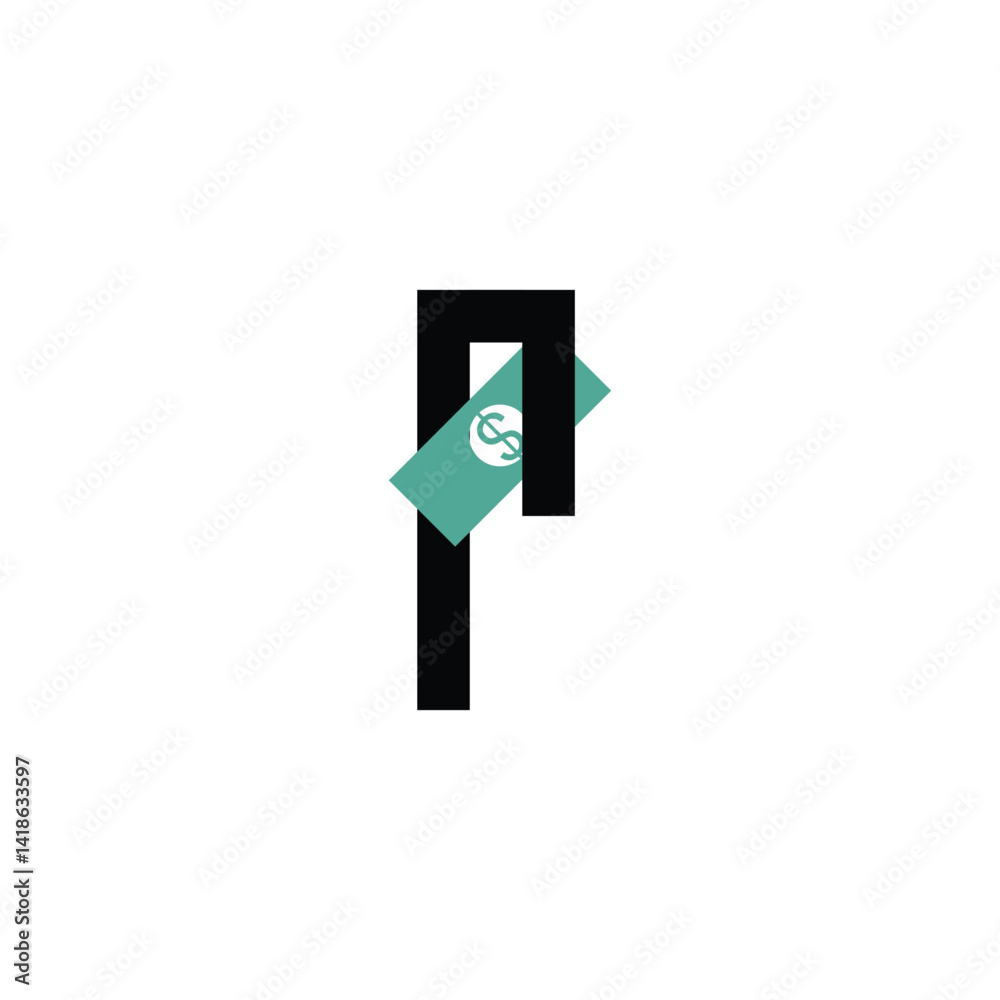 Letter r money geometric symbol simple logo vector Letter r money geometric symbol simple logo vector
