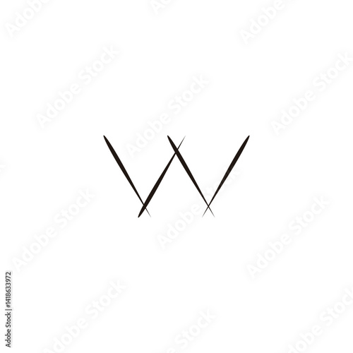 Free Download Letters w bullets geometric symbol simple logo vector - GFXLoad