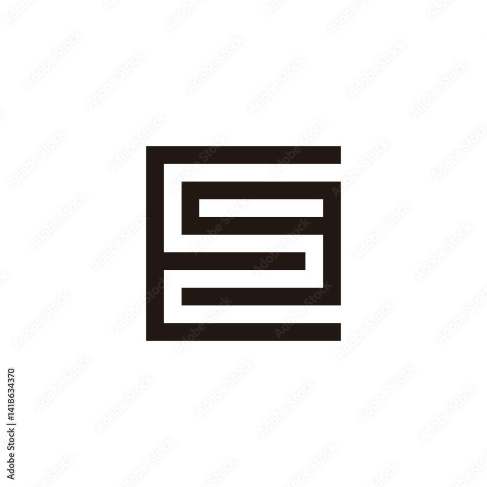 Letter Eg gE E g square lines geometric symbol simple logo vector Letter Eg gE E g square lines geometric symbol simple logo vector