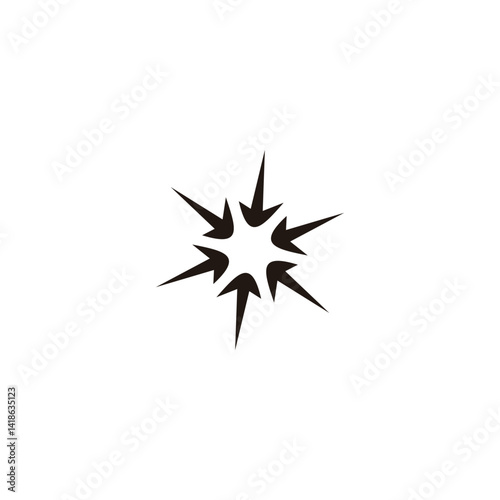 Explosion, bullets geometric symbol simple logo vector