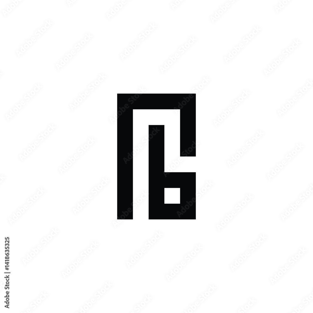 Letter rb square, unique geometric symbol simple logo vector Letter rb square, unique geometric symbol simple logo vector