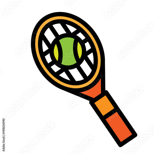 Forehand Stroke Vector Filled Icon Design
