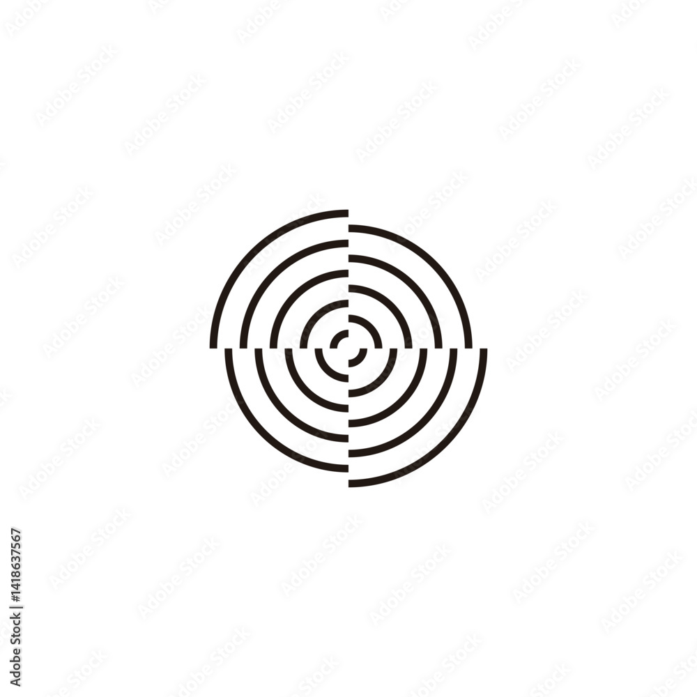 Abstract, circle lines geometric symbol simple logo vector Abstract, circle lines geometric symbol simple logo vector