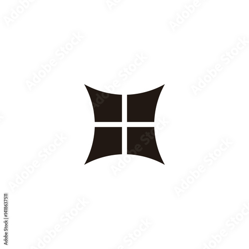 Window, duster geometric symbol simple logo vector