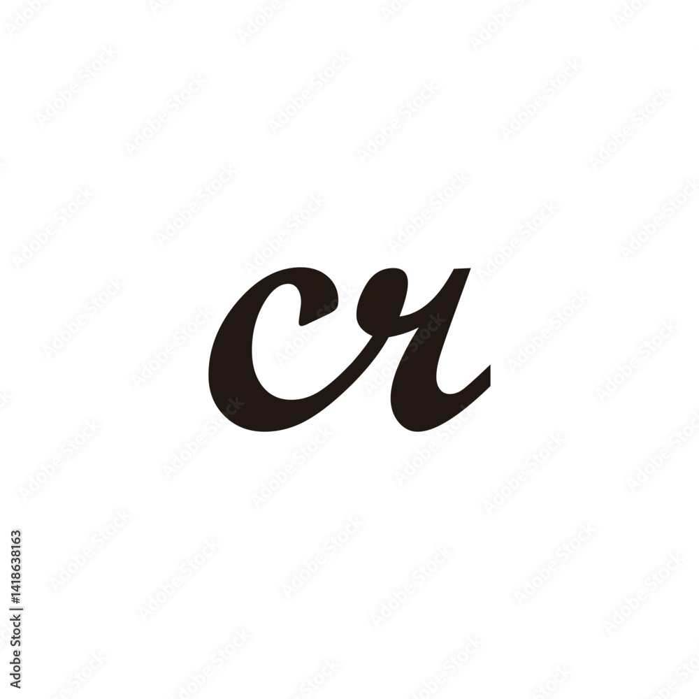 Letter cr connect geometric symbol simple logo vector Letter cr connect geometric symbol simple logo vector