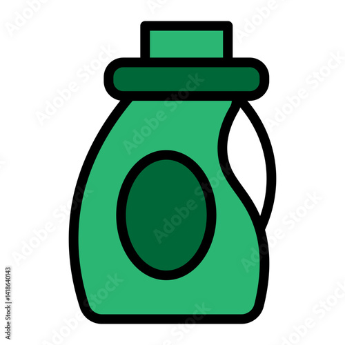 Bleach Bottle Vector Filled Icon Design