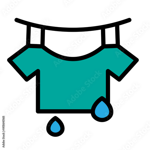 Wet Clothes Icon Vector Filled Icon Design