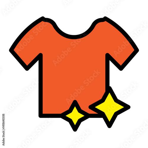 Freshly Washed Clothes Vector Filled Icon Design
