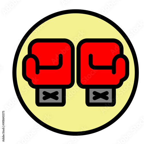Boxing Vector Filled Icon Design