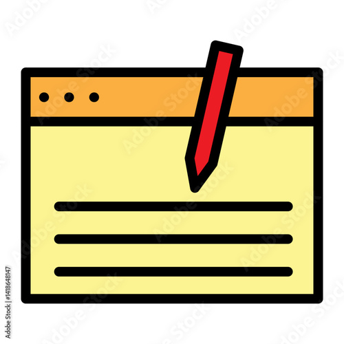 Guest Blogging Vector Filled Icon Design