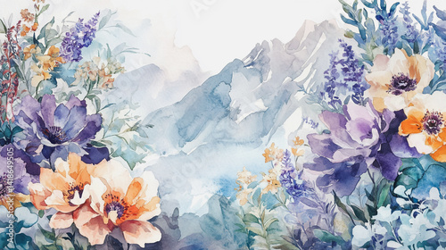 Wallpaper Mural Elegant wedding invitation card background . Minimal hand painted watercolor botanical flowers texture template background. Design for wedding, vip cover, poster, rsvp moderncard.Valentine's Day

 Torontodigital.ca