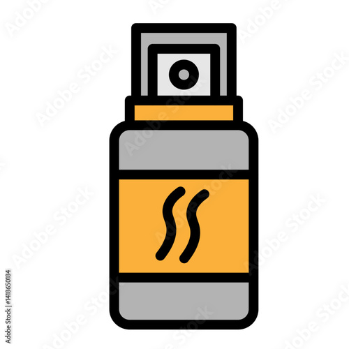 Hair Styling Mousse Vector Filled Icon Design