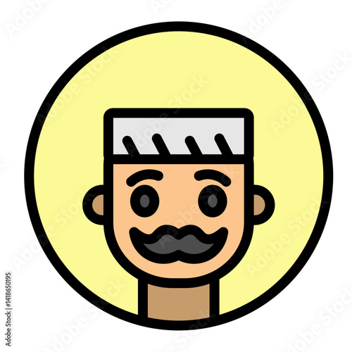 Facial Hair Grooming Vector Filled Icon Design