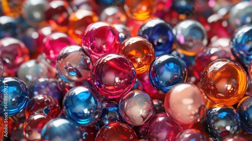 Vibrant colorful orbs create a mesmerizing sensory display.