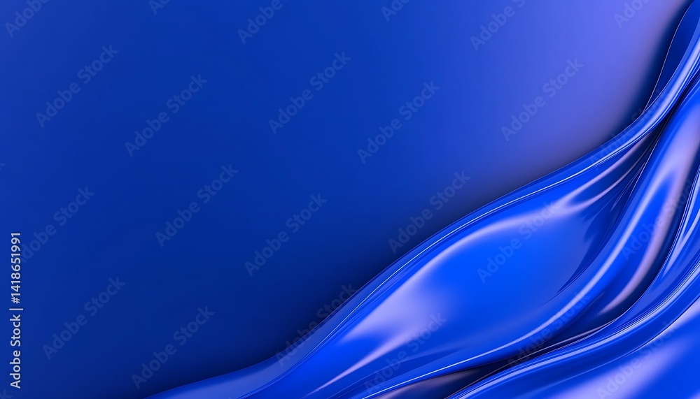 Naklejka premium Blue silk waves with abstract background.