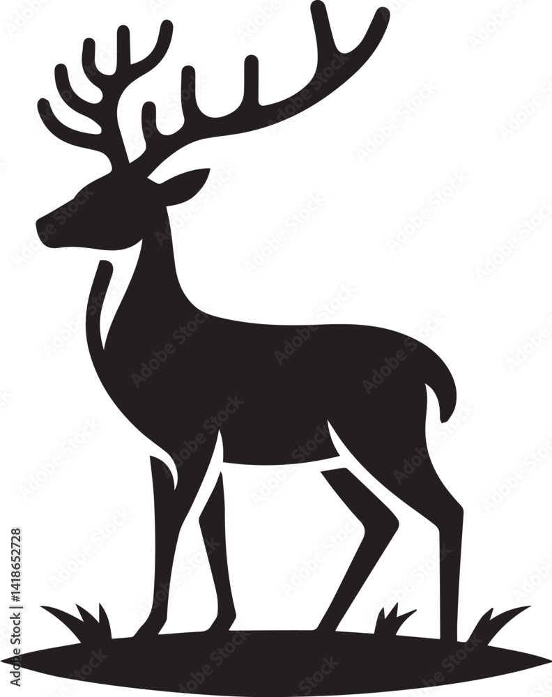 Obraz premium A Deer Vector Art Illustration EPS File 