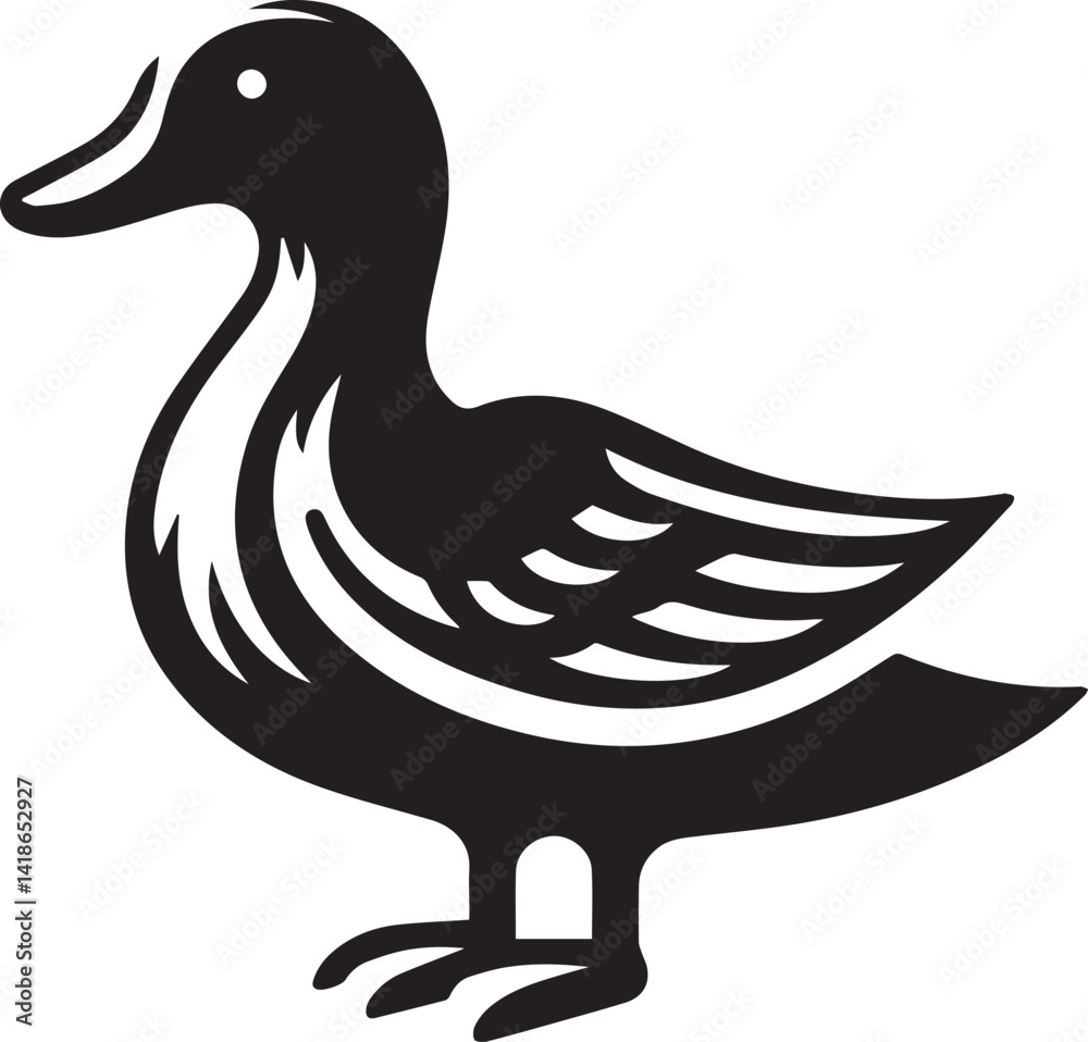 Obraz premium A Duck Vector Art Illustration EPS File 