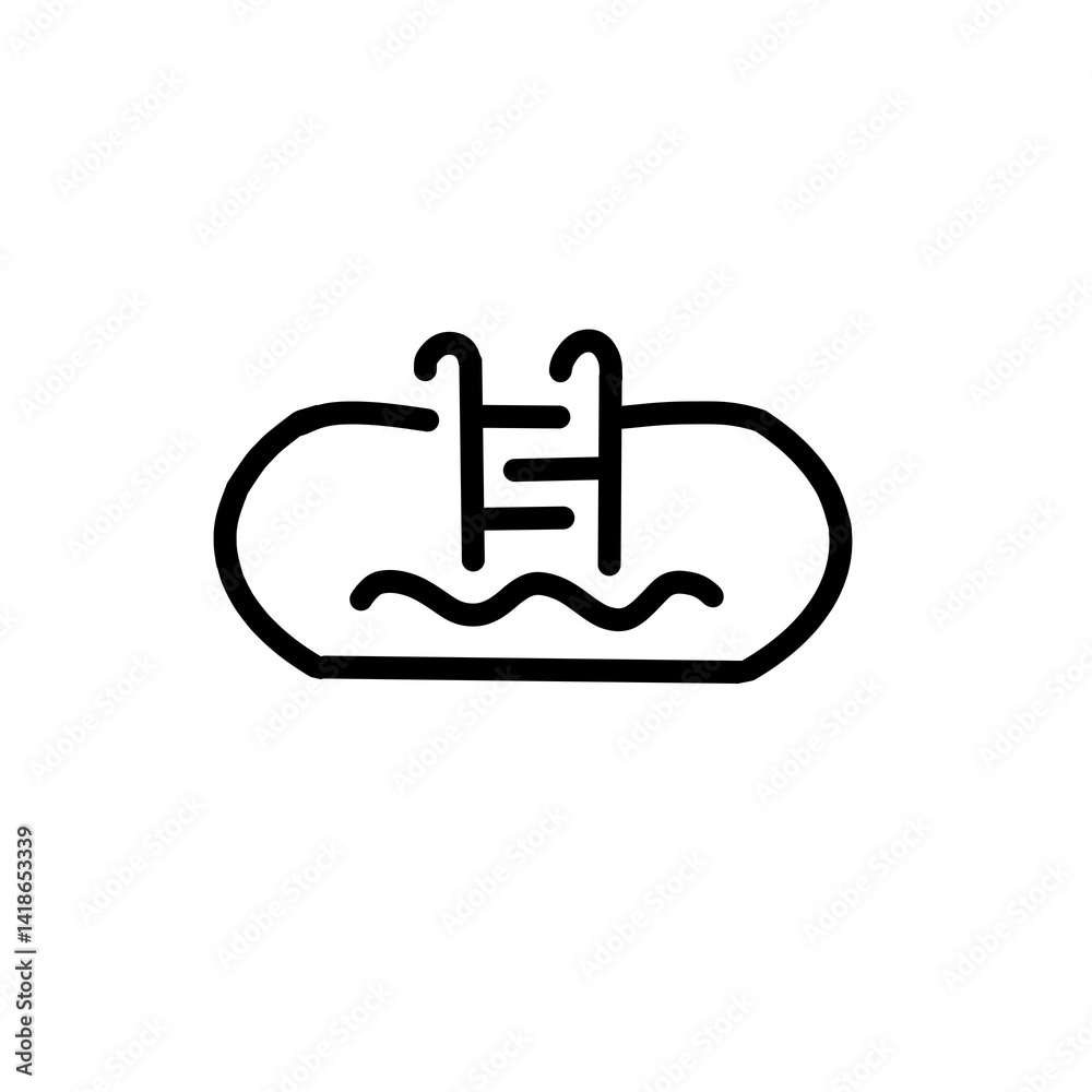 Obraz premium Entry to pool icon