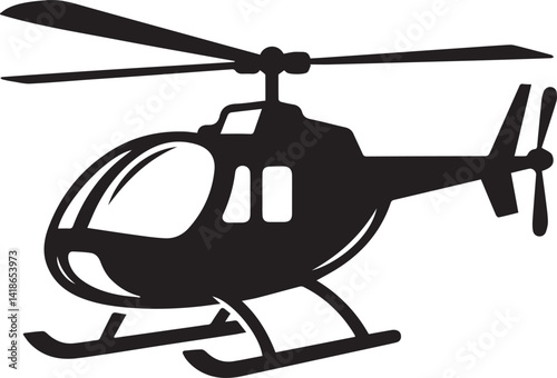 Beautiful Black Helicopter Vector Silhouette Art This Is An Editable And Printable Vector Eps File
