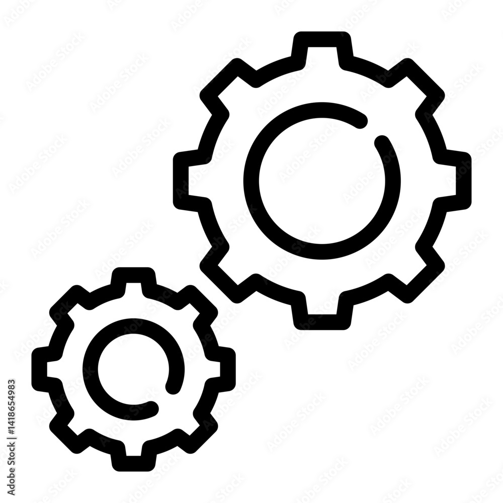 gear line icon gear line icon
