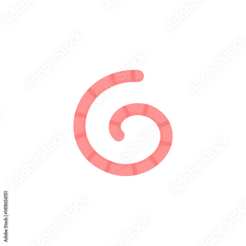 Cartoon parasite worm illustration 