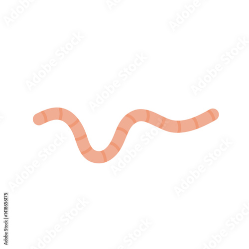 Cartoon parasite worm illustration 