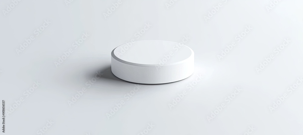 White cylindrical object on white background. White cylindrical object on white background.