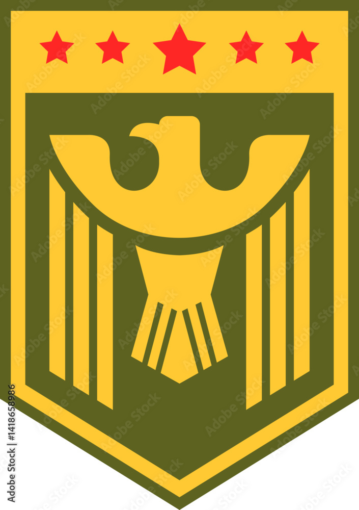 Fototapeta premium Soldier Badge Vector Design Element