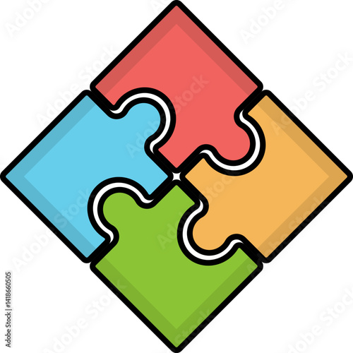 Puzzle Shape Jigsaw Element