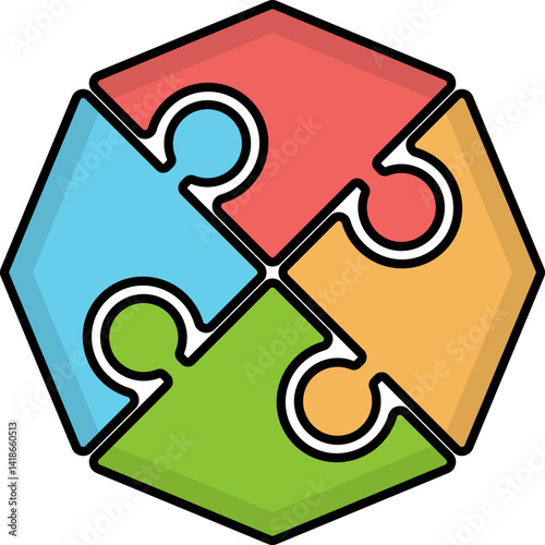 Puzzle Shape Jigsaw Element