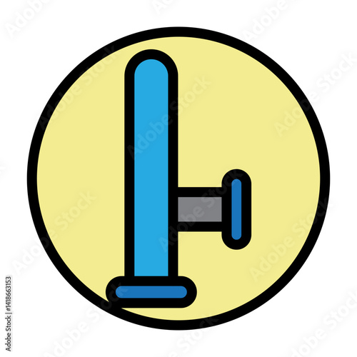 Police Baton Vector Filled Icon Design