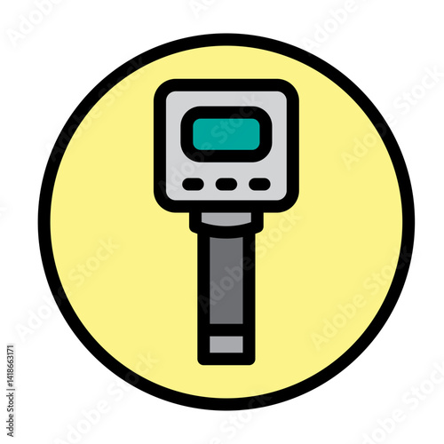 Speed Radar Gun Vector Filled Icon Design