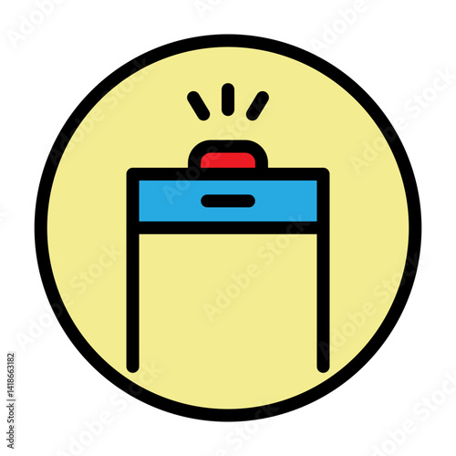 Security Checkpoint Vector Filled Icon Design