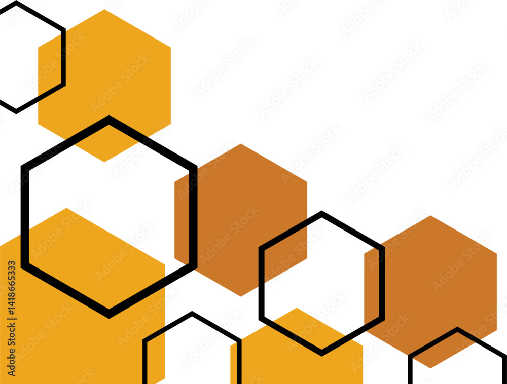 Obraz premium Geometric Hexagonal Corner