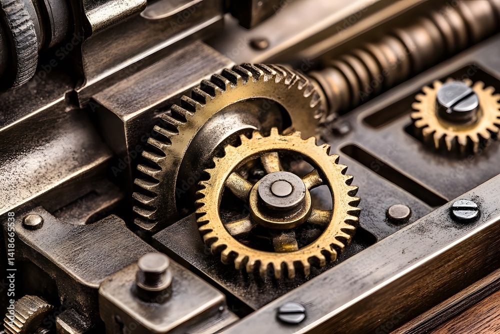 Intricate Gears and Mechanical Detail A Close-Up Study of Interlocking Cogs Intricate Gears and Mechanical Detail A Close-Up Study of Interlocking Cogs