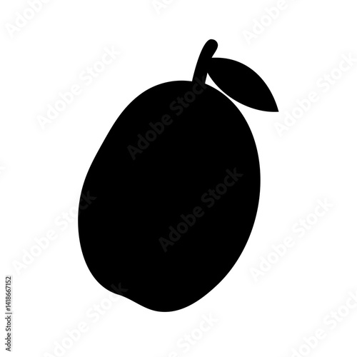 Mabolo Fruit Icon Vector Illustration photo
