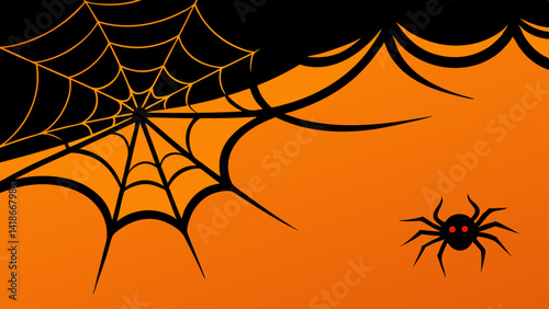 black and orange gradient Halloween background dark celebration