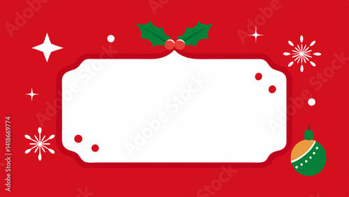 Christmas Gift Box Border Background with Holiday Wrapping