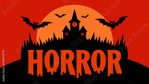 Classic Horror Movie Background with Retro Halloween Feel