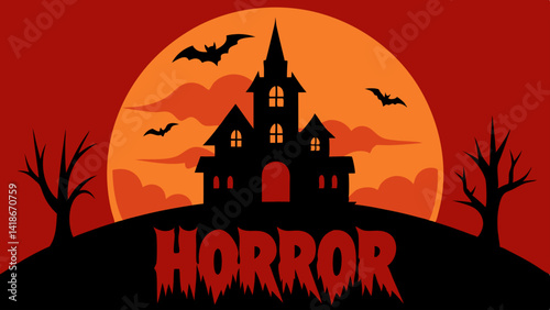 Classic Horror Movie Background Featuring Vintage Halloween Style