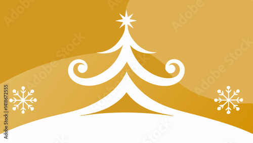 Elegant Gold and White Christmas Day Background Design