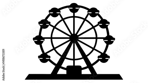 Ferris Wheel in a Funfair Scene with Bright Lights and Excitement