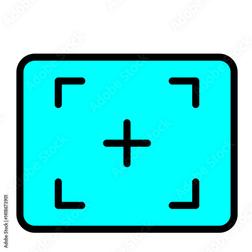 Focus Frame Vector Filled Icon Design photo