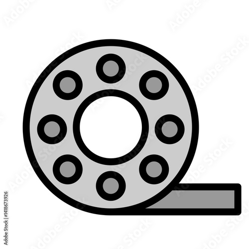 Film Roll Vector Filled Icon Design