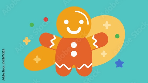 Gingerbread Cookies and Baking Fun Holiday Background
