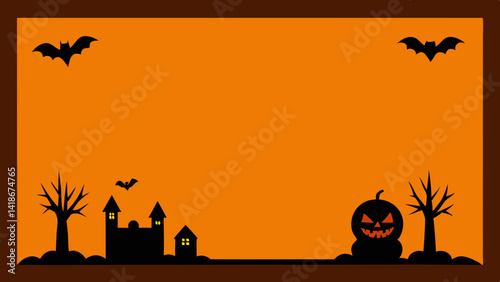 Simple Halloween Border Background Decorative Theme