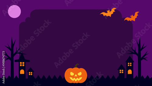 Cute Halloween Border Background with Festive Style