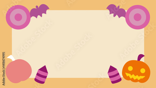 Candy Border Background with Pastel Tones Halloween Theme
