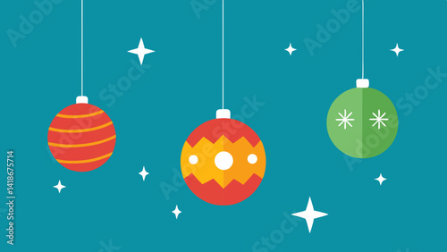 Holiday Hanging Decorations Christmas Background